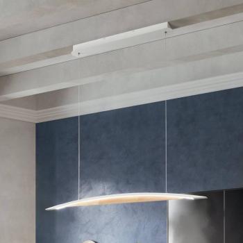 Cordoba LED-es függőlámpa, 110 cm hosszú, fém/fa, fényerőszabályzóval kép