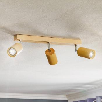 Cre mennyezeti spotlámpa, fa, 3 izzós kép