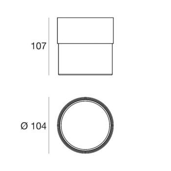 Crumb LED mennyezeti lámpa, fehér, Ø 10,4 cm, vas, üveg kép