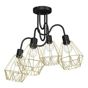  Csillár BERGEN 4xE27/60W/230V fekete/arany  kép