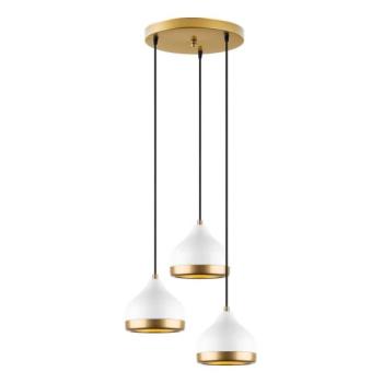  Csillár kábellel YILDO 3xE27/40W/230V fehér/arany  kép