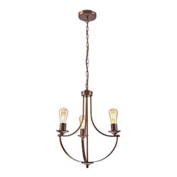  Csillár láncon GINA 3xE27/60W/230V barna  kép