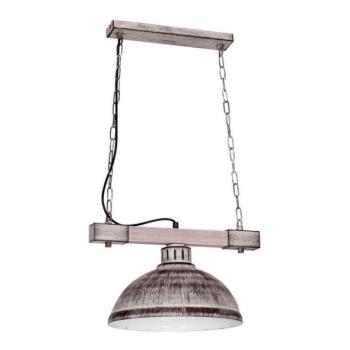  Csillár láncon HAKON 1xE27/60W/230V fehér fa  kép