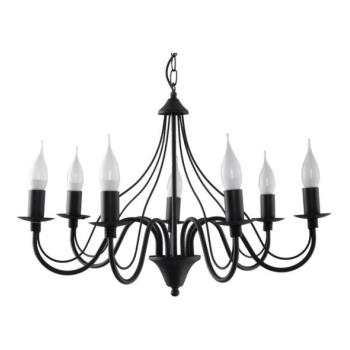  Csillár láncon MINERWA 7 7xE14/40W/230V fekete  kép