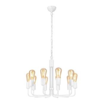  Csillár láncon TIFFANY 10xE27/60W/230V fehér  kép