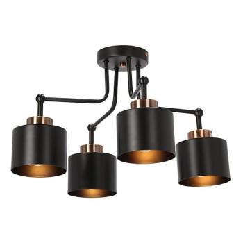  Csillár OLENA 4xE27/60W/230V fekete  kép