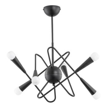 Csillár rúdon APPER 6xE14/10W/230V fekete  kép