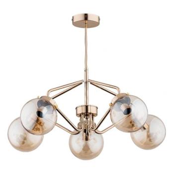  Csillár rúdon  BARSUM 5xE14/10W/230V arany  kép