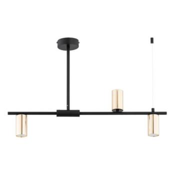  Csillár rúdon URANOS 3xGU10/10W/230V fekete/arany  kép
