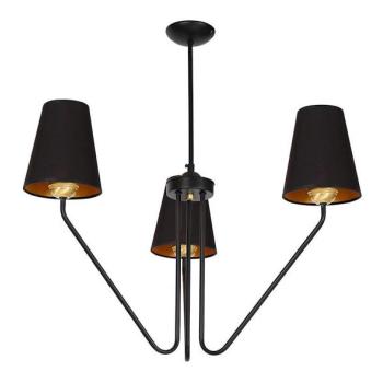  Csillár rúdon VICTORIA 3xE27/60W/230V fekete  kép