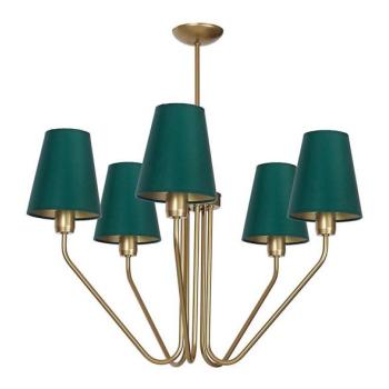  Csillár rúdon VICTORIA 5xE27/60W/230V zöld  kép