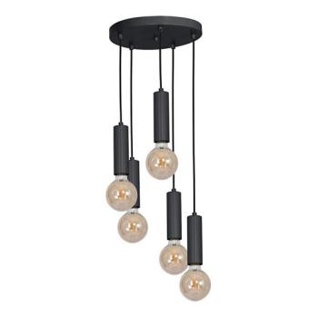  Csillár TUBES 5xE27/60W/230V fekete  kép
