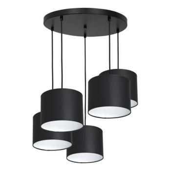  Csillár zsinóron ARDEN 5xE27/60W/230V fekete/fehér  kép