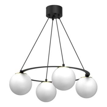  Csillár zsinóron BALLO 4xE27/15W/230V fekete/fehér  kép