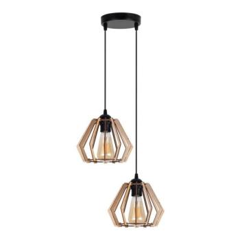  Csillár zsinóron BERGO 2xE27/60W/230V fekete  kép