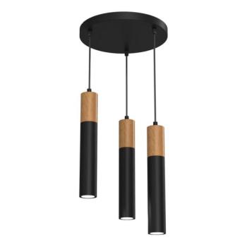  Csillár zsinóron CASSA 3xGU10/60W/230V kerek fekete  kép