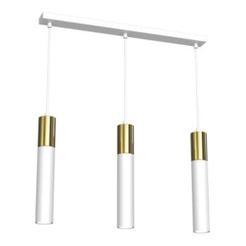  Csillár zsinóron CASSA 3xGU10/8W/230V fehér/arany  kép