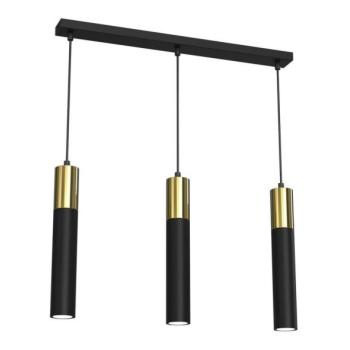  Csillár zsinóron CASSA 3xGU10/8W/230V fekete/arany  kép