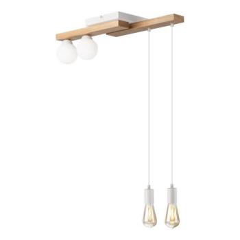  Csillár zsinóron CORTINA 2xE27/15W/230V + 2xG9/5W/230V fehér/tölgy  kép