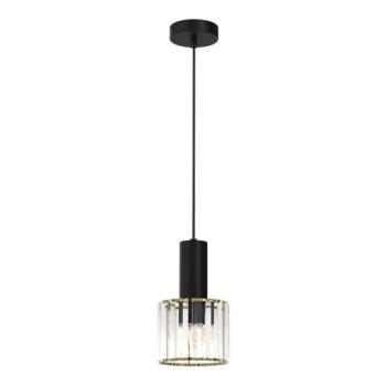  Csillár zsinóron CRISTAL 1xE27/60W/230V fekete  kép