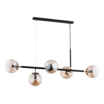  Csillár zsinóron DANSA 5xE14/10W/230V sárgaréz/fekete  kép
