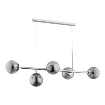  Csillár zsinóron DANSA 5xE14/10W/230V szürke/fényes króm  kép