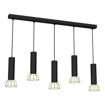 Csillár zsinóron DANTE 5xGU10/25W/230V fekete/arany  kép