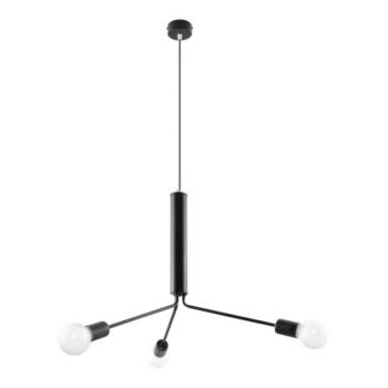  Csillár zsinóron DUOMO 3D 3xE27/60W/230V fekete  kép