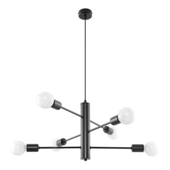  Csillár zsinóron DUOMO 6 6xE27/60W/230V fekete  kép
