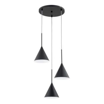  Csillár zsinóron FABO 3xE14/10W/230V fekete  kép