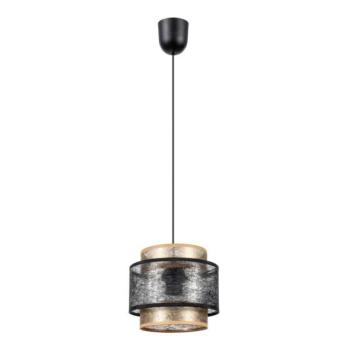  Csillár zsinóron GABI 1xE27/60W/230V arany/fekete átm. 20 cm  kép