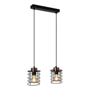  Csillár zsinóron GLOB 2xE27/40W/230V fekete  kép