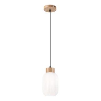  Csillár zsinóron HARMONY 1xE27/15W/230V átm. 14 cm fehér/tölgy  kép