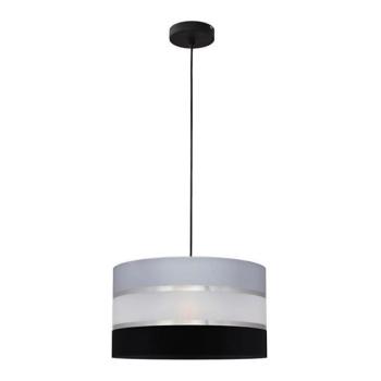  Csillár zsinóron HELEN 1xE27/15W/230V á. 35 cm fekete/szürke/ezüst  kép
