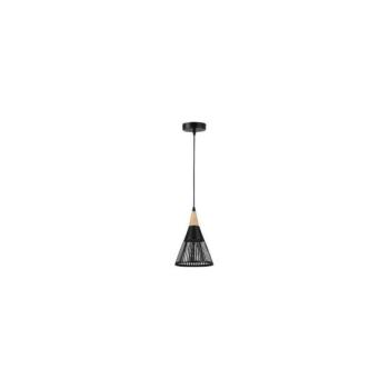  Csillár zsinóron HIRA 1xE27/60W/230V átm. 18 cm fekete  kép