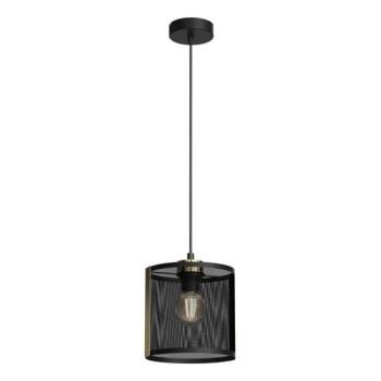  Csillár zsinóron KAGA 1xE27/60W/230V fekete/arany  kép