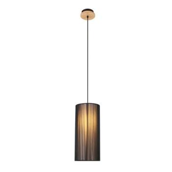  Csillár zsinóron KIOTO 1xE27/40W/230V átm. 18 cm fekete/bükkfa  kép