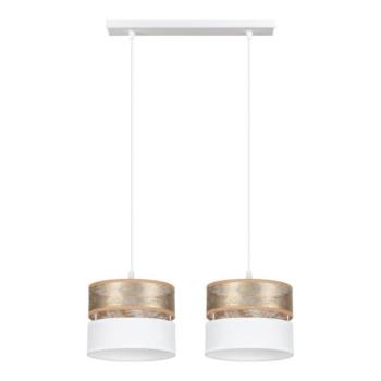  Csillár zsinóron LIMA 2xE27/60W/230V arany/fehér  kép