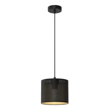  Csillár zsinóron LOFT SHADE 1xE27/60W/230V á. 18 cm fekete/arany  kép