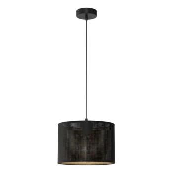  Csillár zsinóron LOFT SHADE 1xE27/60W/230V á. 25 cm fekete/arany  kép