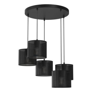  Csillár zsinóron LOFT SHADE 5xE27/60W/230V fekete  kép
