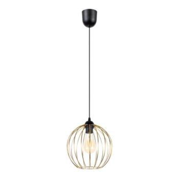  Csillár zsinóron MATT 1xE27/60W/230V fekete/arany  kép
