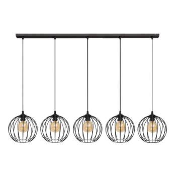  Csillár zsinóron MERCURE 5xE27/15W/230V fekete  kép