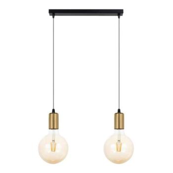  Csillár zsinóron MIROS 2xE27/60W/230V fekete/arany  kép