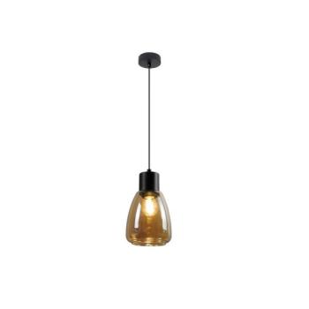 Csillár zsinóron MOLDO 1xE27/40W/230V fekete/füstös bézs  kép