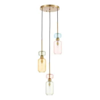  Csillár zsinóron MOLLY 3xE14/40W/230V átm. 38 cm színes  kép