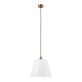  Csillár zsinóron NELLY 1xE27/60W/230V fehér/réz  kép