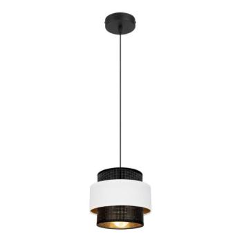  Csillár zsinóron NESS 1xE27/60W/230V fekete/fehér  kép