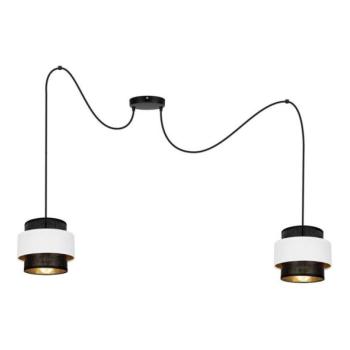  Csillár zsinóron NESS 2xE27/60W/230V pók fekete/fehér  kép