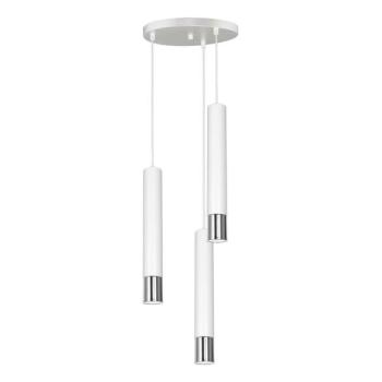  Csillár zsinóron NEST 3xGU10/8W/230V fehér/fényes króm  kép
